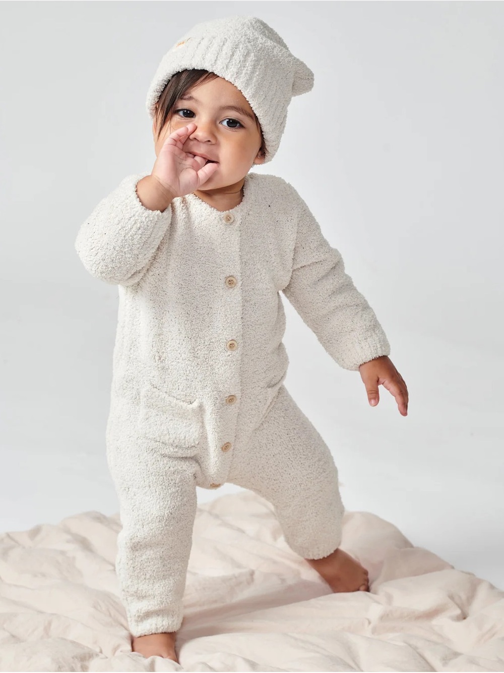 7AM LONG SLEEVE JUMPSUIT - FUZZY